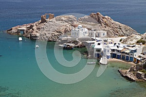 Milos island in Greece photo