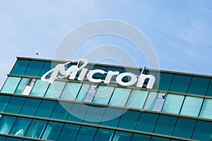 Milpitas, CA, USA - March 26, 2019: Building of the Micron Technology Inc. office