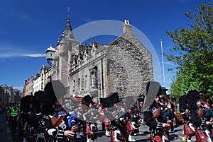 Miltary Pipe Band Parade, Royal Mile, Edinburgh, Scotland