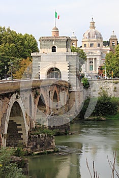 Milvio bridge in Rome