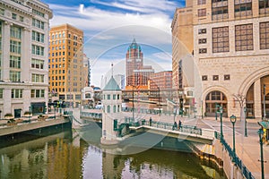Milwaukee city downtown skyline  USA