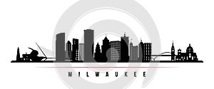 Milwaukee skyline horizontal banner.