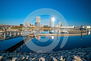 Milwaukee skyline in USA