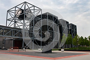 The building entrance to the Harley-Davidson Museum in Milwaukee, Wisconsin