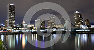 Milwaukee Wisconsin at night photo