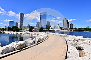 Milwaukee Wisconsin Lakefront from pier