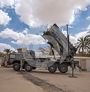 MIM-104 Patriot, a surface-to-air missile (SAM) system presented on military show
