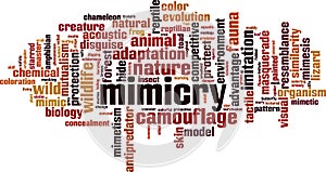 Mimicry word cloud