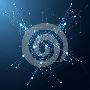 Mimics a neural network or web structure, symbolizing technology and