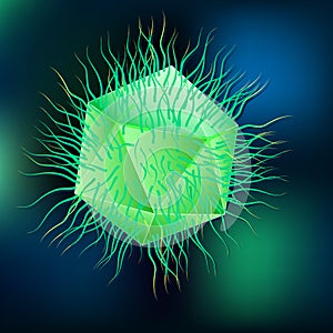 Mimivirus on a colored background