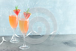 Mimosa champagne cocktail