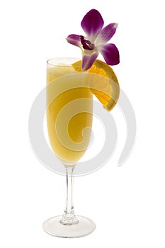 Mimosa Cocktail on a white background