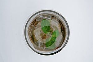 Min iced tea drink menu for relaxation