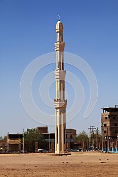 Minar in district Omdurman, Khartoum, Sudan photo