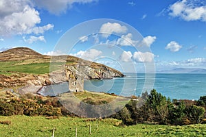 Minard Castle on a hill, Co.Kerry in Ireland.