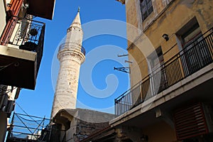 minaret (aga ahmet) in chania in crete (greece)