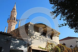 minaret (aga ahmet) in chania in crete (greece)