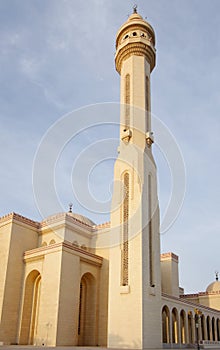 A minaret of Al Fateh Mosque Bahrain