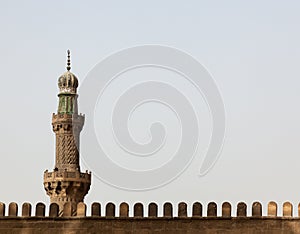 Minaret at Alabaster Mosque Citadel Cairo Egypt