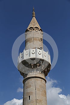 Minaret of Bodrum Castle Mosque in Turkey