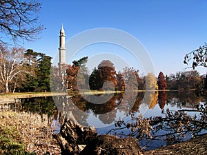 Minaret close to the lake