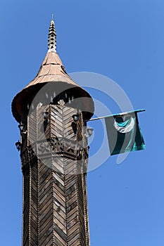 Minaret and flag