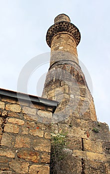 Minaret of Kesik Minare in Antalya, Turkey