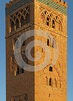 Minaret of the Koutoubia Mosque. Marrakech. Morrocco.