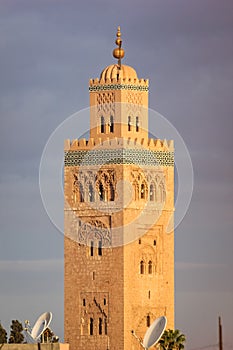 Minaret. Koutoubia Mosque. Marrakesh . Morocco photo