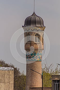 Minaret of Mirza Ali Akbar Mosque in Ardabil, Ir