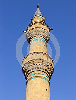 The minaret of the mosque