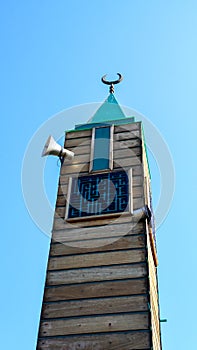 A minaret of a mosque
