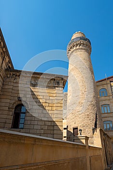 Minaret of a mosque in the Icheri Sheher