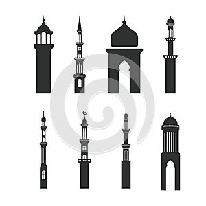 Minaret Mosque vector illustration on white background