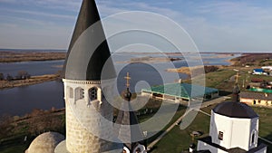 Minaret of a mosque. Volga Bulgaria - historical and architectural complex.