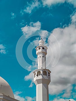 A minaret of the Omar Ibn Al-Khattab Mosque, inaugurated in 1983 - Foz do Iguacu has the largest arab muslim community in Brazil