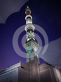 Minaret of The Prophetic Mosque in Medina