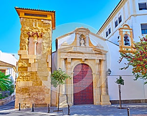 The Minaret of San Juan and the same named church, Cordoba, Spain