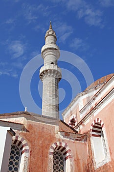 The minaret of Suleiman mosque, Rhodes photo