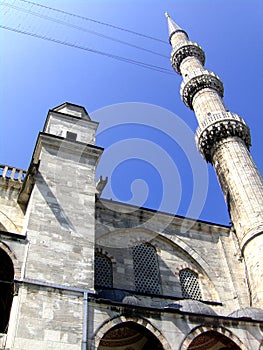 Minaret of Sultan Ahmed Mosque photo