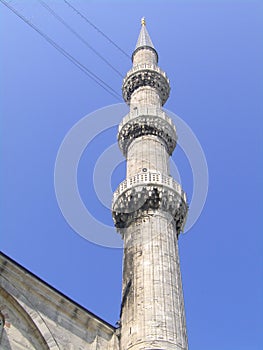 Minaret of Sultan Ahmed Mosque photo