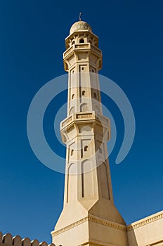 The minaret of the Sultan Qaboos Grand Mosque in Salalah,