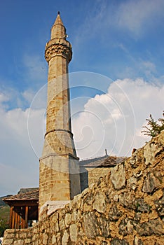 Minaret of Tabacica Mosque in Mostar