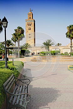 Minaret tower in Marrakech