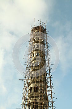 Minaret under construction,Bangladesh