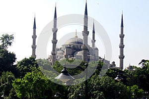 Minarets of Sultan Ahmed Mosque photo