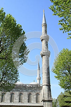 Minarets of Sultan Ahmed Mosque in Istanbul photo