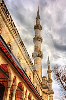 Minarets of the Sultan Ahmet Mosque in Istanbul