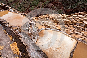 Minas de Sal de Maras, the salt mines in Maras, Cusco, Peru photo