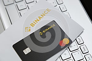 Binance Mastercard logo credit card